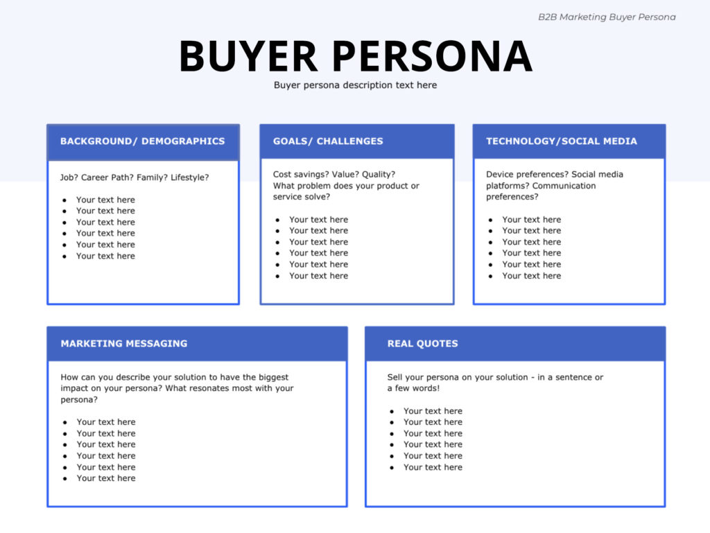 Buyer persona template for B2B businesses